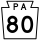 Pennsylvania Route 80 marker