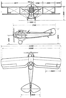 vue en plan de l’avion