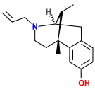 Chemical structure of Allylnormetazocine.