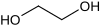 Wireframe model of ethylene glycol