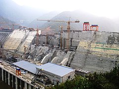 Construction du barrage de Sơn La en 2010.