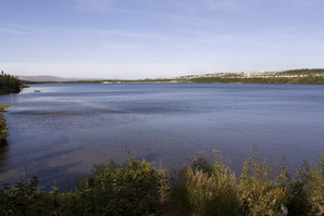 Blick über den Jean Lake auf Wabush