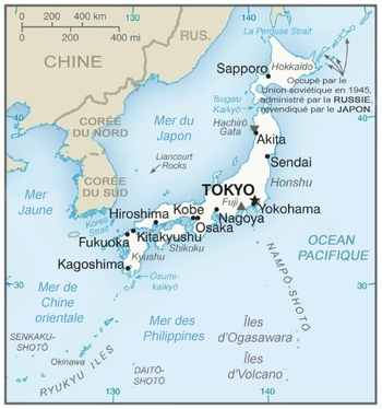 Carte du Japon.