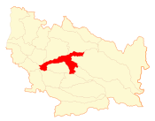 Location of the Chillán commune in the Ñuble Region