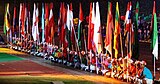 A view of the Participants' flag-bearers.