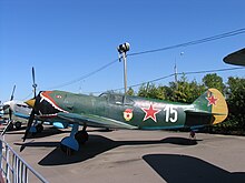 Réplica do Lavochkin La-5 do Capitão Georgii Dmitrievich Kostylev do 4º GIAP, que serviu em 1943 em Leningrado. A réplica encontrava-se no Museum of the Great Patriotic War em Moscou, c.2005.