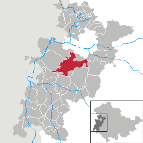 Poziția Marksuhl pe harta districtului Wartburgkreis