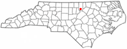 Location of Creedmoor, North Carolina