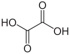 Structural formula of oxalic acid