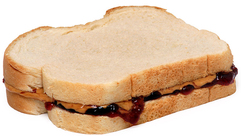 Peanut butter and jelly sandwich