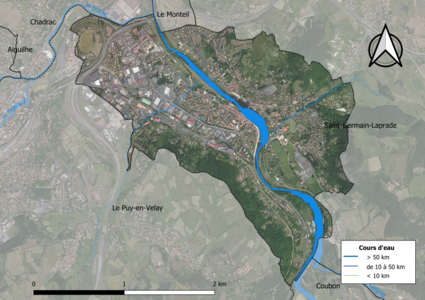 Vue aérienne du territoire communal.