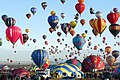 Heißluftballon-Massenstart