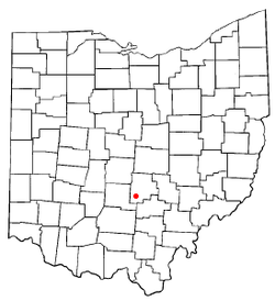 Location of Amanda Township in Ohio