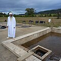 Rishama Salah Choheili inspecting the minor baptismal pool