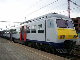 NMBS 308, New Look, te Kortrijk op 29 juli 2010