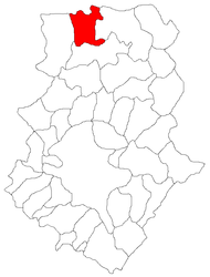 Location in Ilfov County