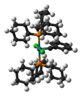 Molecuulmodel van Grubbs' katalysator - 1e generatie