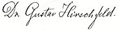 signature de Gustav Hirschfeld