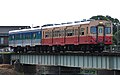 KiHa 38-1 coupled with KiHa 30–63 in classic two-toned JNR livery in July 2012.