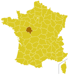 Locator map, archdiocese of Tours