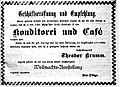 Geschäftseröffnung Cafe Krumm