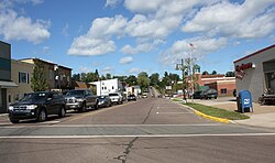 Downtown L'Anse at River and Main Street