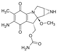 Strukturformel von Mitomycin