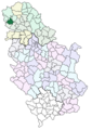 Localisation de la municipalité d'Odžaci en Serbie