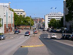 Sturenkatu street towards the east in Alppiharju.