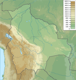 Location of Waña Quta (Oruro) in Bolivia.