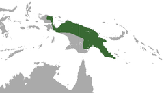 Distribuição geográfica do gambá-pigmeu-cauda-de-pluma.