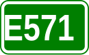 Zeichen der Europastraße 571