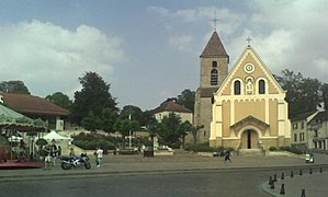 A Igreja Saint-Honest e seu adro.