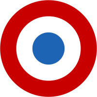 Het roundel van de Franse luchtmacht.