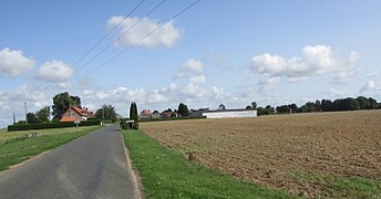 Vue depuis la route de Vermand.