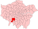 Wimbledon boundaries in Greater London from 2024