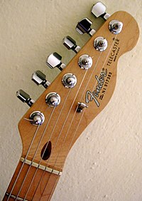 Hodet på en Fender Telecaster