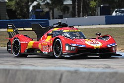 Der Ferrari 499P mit der Startnummer 50 1000-Meilen-Rennen von Sebring 2023