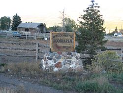 Welcome sign in Koosharem, September 2007