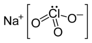 Structuurformule van natriumchloraat