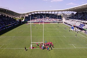 Blick von der Tribune Murrayfield in das Stadion (April 2011)