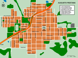 Stadsplattegrond van Augusto Pestana