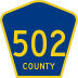 County Route 502 marker