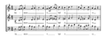 Image 10Portion of Du Fay's setting of Ave maris stella, in fauxbourdon. The top line is a paraphrase of the chant; the middle line, designated "fauxbourdon", (not written) follows the top line but exactly a perfect fourth below. The bottom line is often, but not always, a sixth below the top line; it is embellished, and reaches cadences on the octave.Play (from Renaissance music)