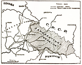 Месцазнаходжаньне Закарпацкае Ўкраіны