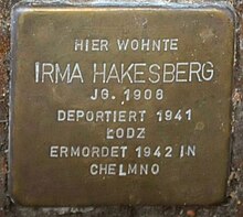 Hofgeismar-Stolperstein-Irma-Hakesberg-CTH.JPG