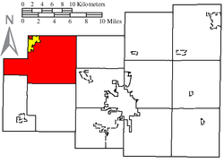 Location of Marion Township, Allen County, Ohio