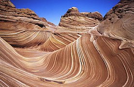 Stratifications obliques dans les grès de « La vague »