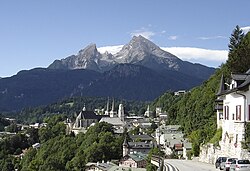 Pohled na Watzmann z Berchtesgadenu