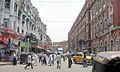 Hogg Street with Futnani Chambers on the left and Corporation building on the right, declared a heritage building by KMC